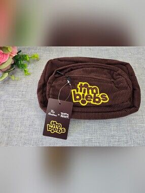 Tim Biebs Fanny Pack Tim Hortons x Justin Bieber Collab Brown Corduroy Bag New